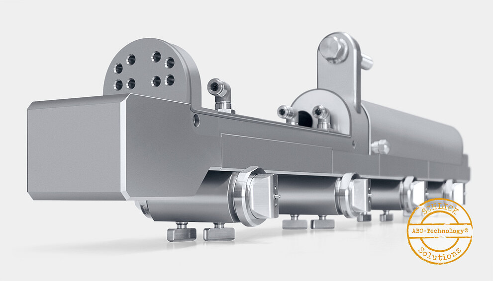 SCHLICK PCA customised design with four SCHLICK ABC nozzles and superstructure to protect the liquid supply line